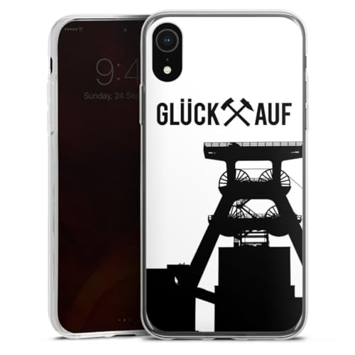 DeinDesign Slim Case extra dünn kompatibel mit Apple iPhone Xr Silikon Handyhülle transparent Hülle Ruhrpott Glück auf Bergwerk von DeinDesign