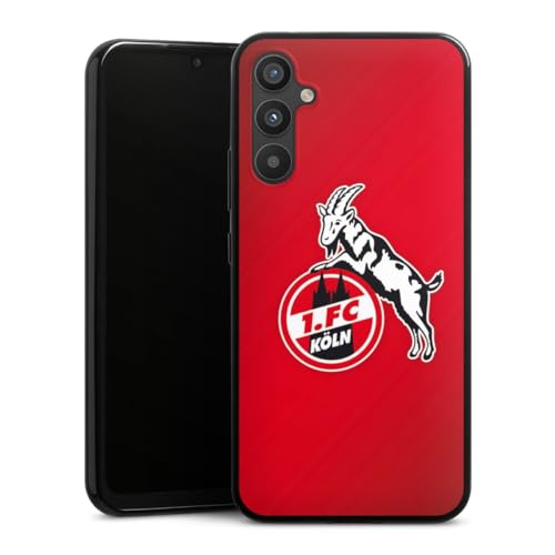 DeinDesign Slim Case extra dünn kompatibel mit Samsung Galaxy A34 5G Silikon Handyhülle schwarz Hülle 1. FC Köln Offizielles Lizenzprodukt EffZeh von DeinDesign