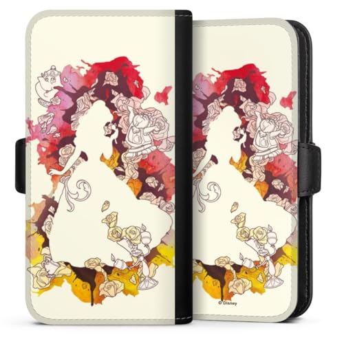 Flip Case kompatibel mit Google Pixel 9 Pro XL Handyhülle aus Kunst Leder schwarz Klapphülle Offizielles Lizenzprodukt Disney Princess Die Schöne und das Biest von DeinDesign