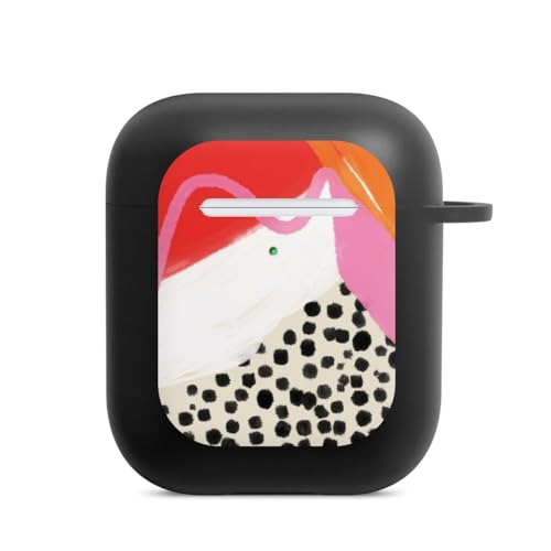 Hülle mit Karabiner kompatibel mit Apple AirPods (2. Generation) Case schwarz Schutzhülle mit Schlüsselanhänger Art Abstrakt Kunst von DeinDesign