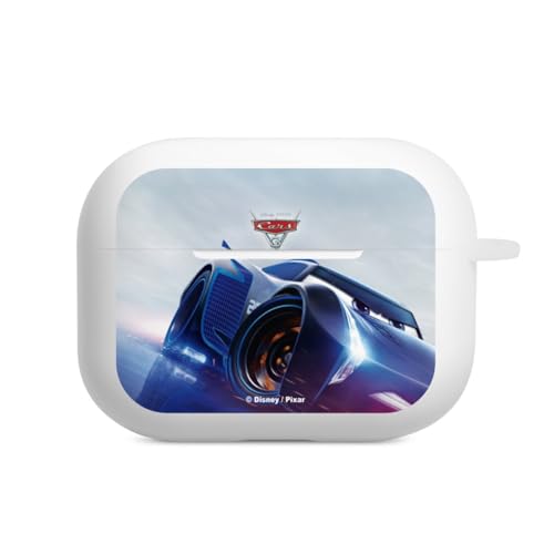 Hülle mit Karabiner kompatibel mit Apple AirPods Pro 2. Generation Case weiß Schutzhülle mit Schlüsselanhänger Disney Pixar Jackson Storm Cars von DeinDesign