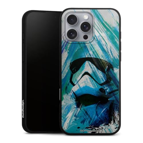 Premium Silikon Hülle kompatibel mit Apple iPhone 16 Pro Max Handyhülle schwarz Case Star Wars bunt Stormtrooper von DeinDesign