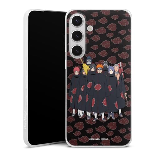 Slim Case extra dünn kompatibel mit Samsung Galaxy S25 + Silikon Handyhülle transparent Hülle Akatsuki Naruto Shippuden Offizielles Lizenzprodukt von DeinDesign