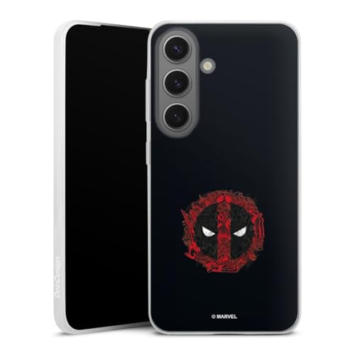 Slim Case extra dünn kompatibel mit Samsung Galaxy S25 Silikon Handyhülle transparent Hülle Marvel Deadpool Logo von DeinDesign