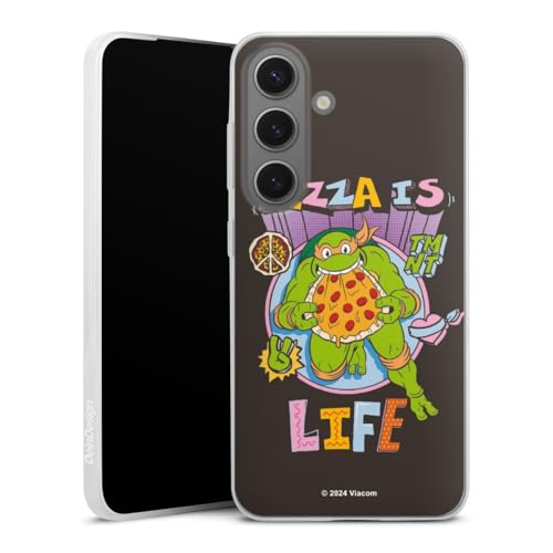 Slim Case extra dünn kompatibel mit Samsung Galaxy S25 Silikon Handyhülle transparent Hülle Teenage Mutant Ninja Turtles Pizza Fanartikel von DeinDesign