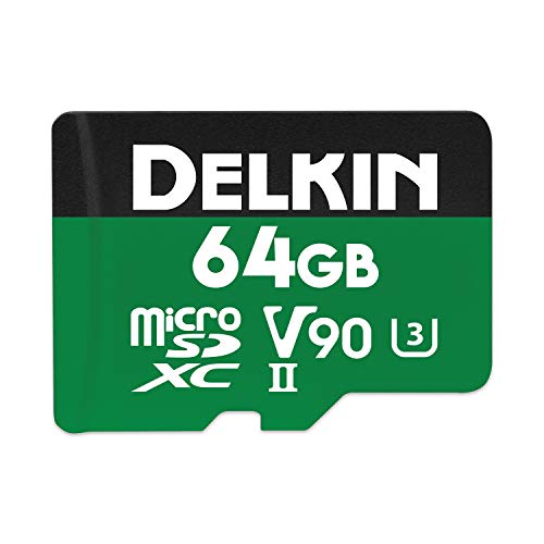 Delkin 64 GB Power microSDXC UHS-II (V90) Speicherkarte (DDMSDG200064) von Delkin Devices