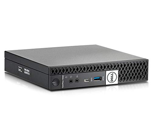 Dell Optiplex 7050 Micro Intel Quad Core i5 6500T 256GB SSD Festplatte 8GB Speicher Windows 10 Pro Mini PC Computer Desktop (Generalüberholt) von Dell