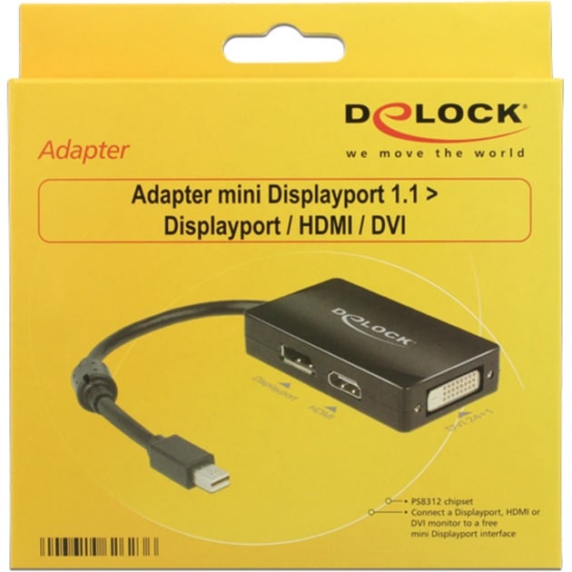 Adapter MiniDisplayport > DisplayPort / HDMI / DVI von Delock