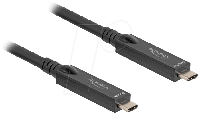 DELOCK 84256 - Optisches USB 3.1-Kabel, C-Stecker, 8K 60 Hz, 8 m von Delock