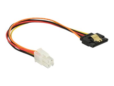 DELOCK Kabel P4 4Pin St > SATA 15Pin Bu 0.20m von Delock