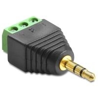 DeLOCK Adapter Klinke Stecker 3,5 mm > Terminalblock 3 Pin - Audio-Adapter (65419) von Delock