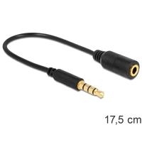 DeLOCK - Audio-Adapter - Mini-Phone Stereo 3,5 mm (M) - bis - Mini-Phone Stereo 3,5 mm (W) - 17,5 cm - Schwarz (62498) von Delock