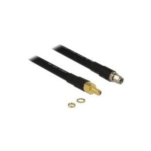 DeLOCK CFD400 LLC400 low loss - Antennenverl�ngerungskabel - RP-SMA (M) - RP-SMA (W) - 5,0m - CFD-400 - Schwarz (13017) von Delock