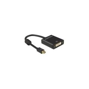 DeLOCK - DisplayPort-Adapter - Mini DisplayPort (M) - DVI-I (W) - 20cm (DisplayPort 1,2) - aktives Kabel (Signalregenerierung) - Schwarz (62603) von Delock