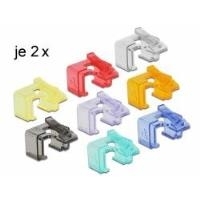 DeLOCK RJ45 Repair Clip Starter Set - Network connector repair clip - diverse Farben (Packung mit 16) (86420) von Delock