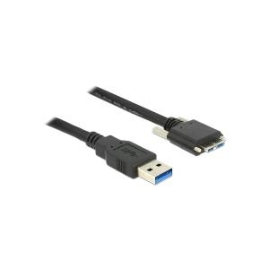 DeLOCK - USB-Kabel - 9-polig USB Typ A (M) - 10-polig Micro-USB Typ B (M) - 1,0m (USB / USB2.0 / USB3.0) - Schwarz (83597) von Delock