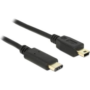 DeLOCK - USB-Kabel - USB-C (M) bis mini-USB Typ B (M) - USB 2.0 - 500 mA - 2 m - Schwarz von Delock