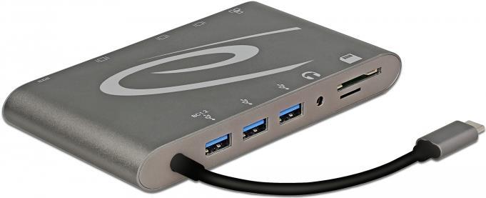 DeLOCK USB Type-C 3.1 Docking Station 4K - Docking Station - USB-C 3.1 / Thunderbolt 3 - GigE von Delock