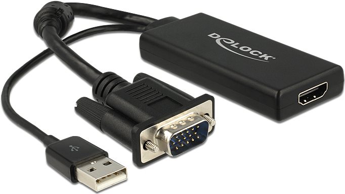 DeLOCK - Videokonverter - VGA - HDMI - Schwarz - Einzelhandel (62668) von Delock