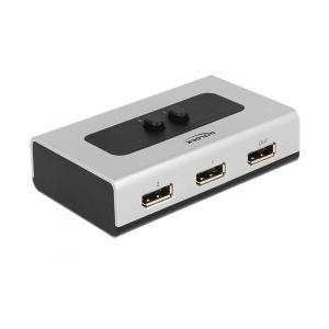 DeLock - Video/Audio-Schalter - 2 x DisplayPort - Desktop (87668) von Delock