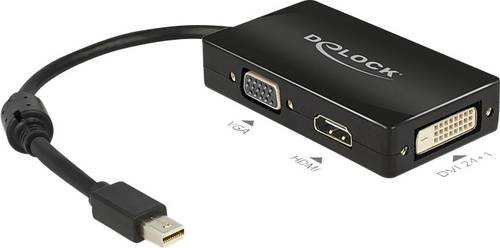 Delock 62631 DisplayPort / VGA / HDMI / DVI Adapter [1x Mini-DisplayPort Stecker - 1x VGA-Buchse, HD Delock 62631 DisplayPort / VGA / HDMI / DVI Adapter [1x Mini-DisplayPort Stecker - 1x VGA-Buchse, HD von Delock