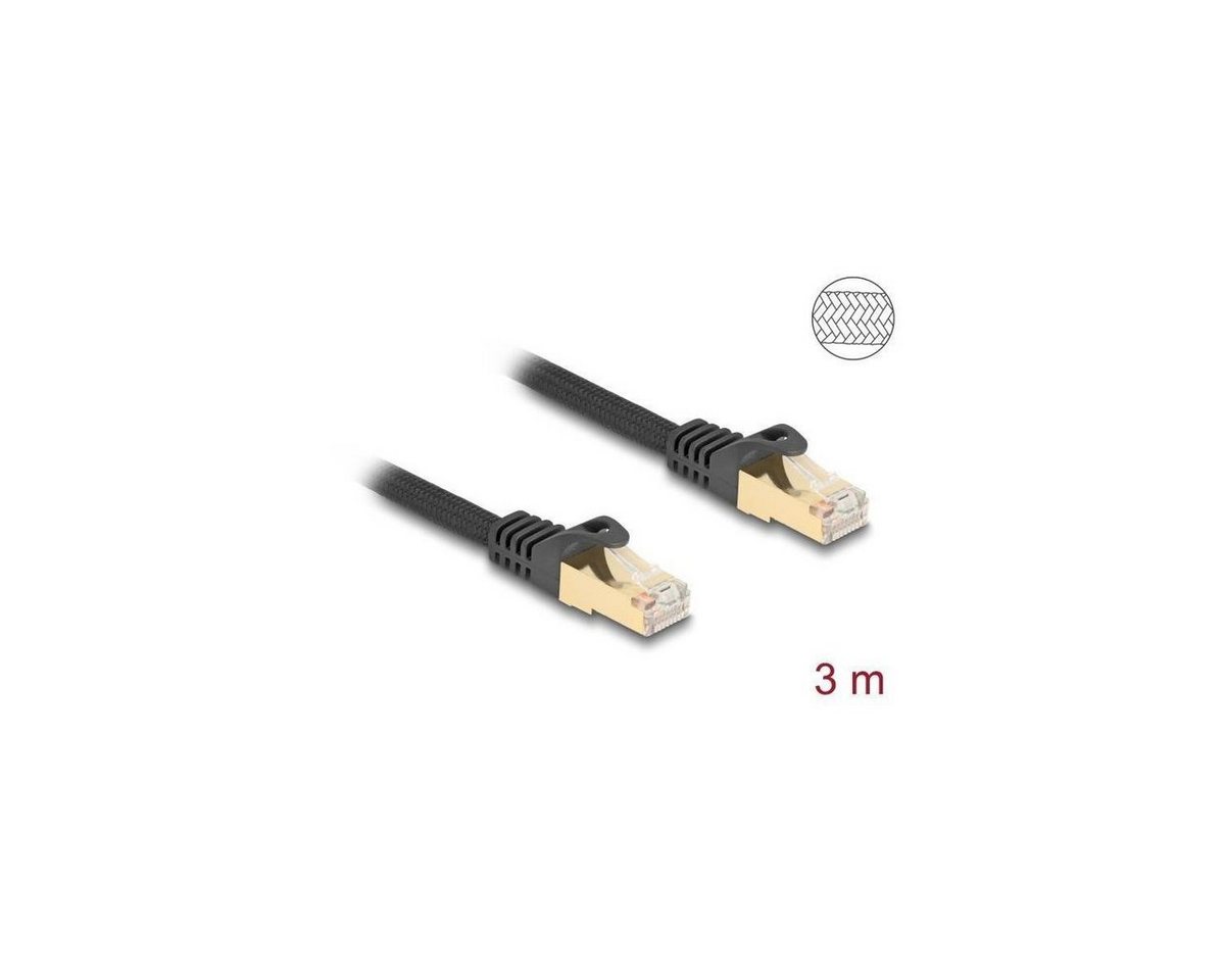 Delock 80319 - Netzwerkkabel RJ45, S/FTP, 3m, schwarz LAN-Kabel, (300,00 cm) von Delock