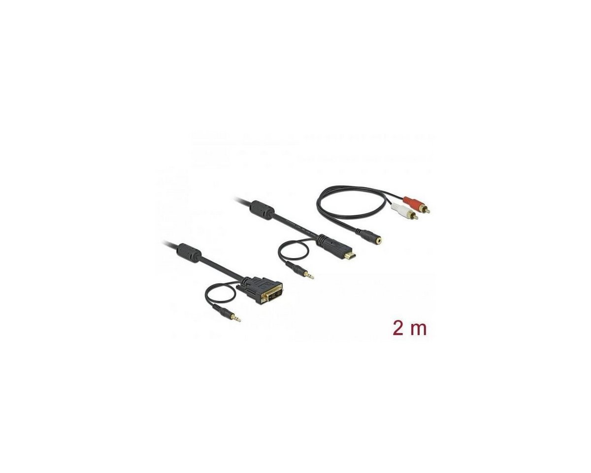 Delock 84455 - Kabel DVI - HDMI + Sound Stecker-Stecker 2 m HDMI-Kabel, HDMI, DVI (200,00 cm) von Delock
