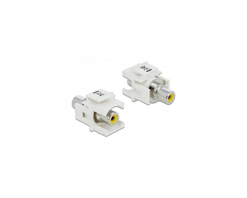 Delock 86306 - Keystone Modul Cinch Buchse zu Cinch Buchse gelb / weiß Computer-Kabel, cinch, cinch von Delock