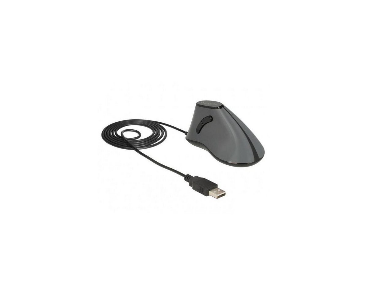 Delock Ergonomische optische 5-Tasten vertikal USB Maus, 1,8m Maus von Delock