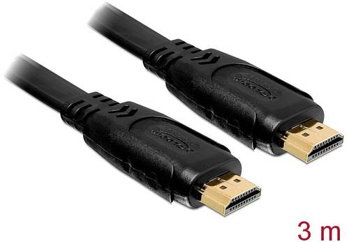 Delock HDMI Anschlusskabel HDMI-A Stecker, HDMI-A Stecker 3.00m Schwarz 82671 HDMI-Kabel von Delock