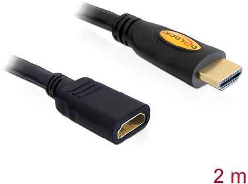 Delock HDMI Verlängerungskabel HDMI-A Stecker, HDMI-A Buchse 2.00m Schwarz 83080 vergoldete Steckko Delock HDMI Verlängerungskabel HDMI-A Stecker, HDMI-A Buchse 2.00m Schwarz 83080 vergoldete Steckko von Delock