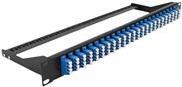 Delock - Patch Panel - Rack montierbar - LC Quad SM x 24 - Schwarz, Blau - 1U - 48,3 cm (19") (43398) von Delock