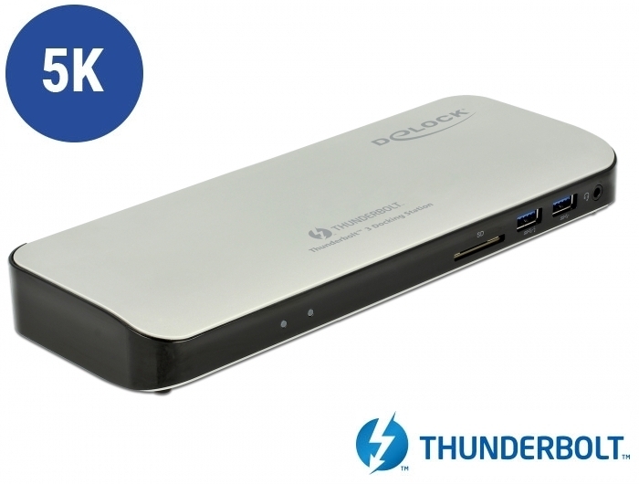 Delock Thunderbolt 3 Dockingstation 5K - HDMI/USB 3.0/USB-C/SD/LAN von Delock