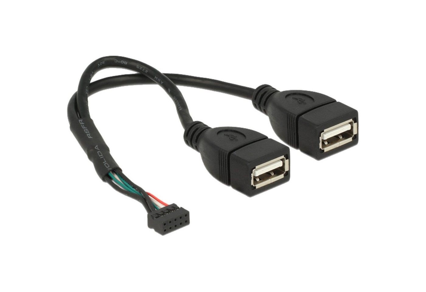 Delock DeLOCK USB 2.0 Y-Kabel, 10 Pin Header > 2x USB-A USB-Kabel von Delock