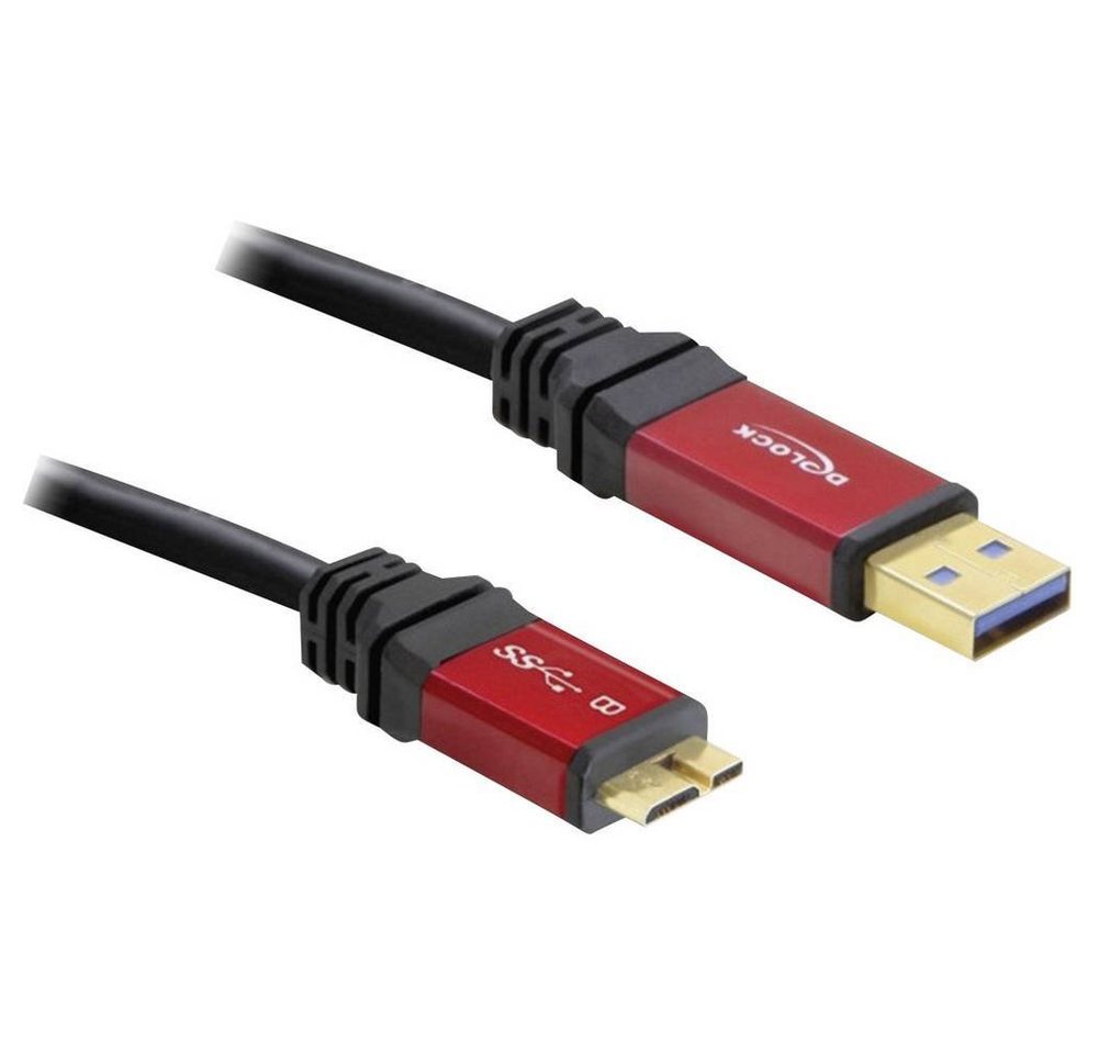 Delock USB 3 Kabel Stecker-A an micro-B Stecker 3 m USB-Kabel, vergoldete Steckkontakte, UL-zertifiziert von Delock