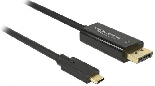 Delock USB-C® / DisplayPort Adapterkabel USB-C® Stecker, DisplayPort Stecker 2.00m Schwarz 85256 v von Delock