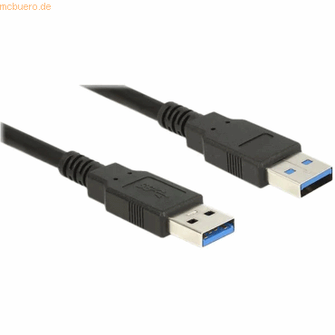 Delock USB-Kabel USB 3.0 A->A 2m schwarz von Delock