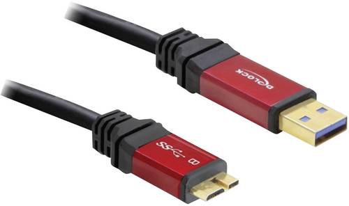 Delock USB-Kabel USB 3.2 Gen1 (USB 3.0 / USB 3.1 Gen1) USB-A Stecker, USB-Micro-B 3.0 Stecker 1.00m von Delock
