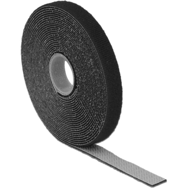 Klettband auf Rolle, 5 Meter x 13mm, Kabelbinder von Delock