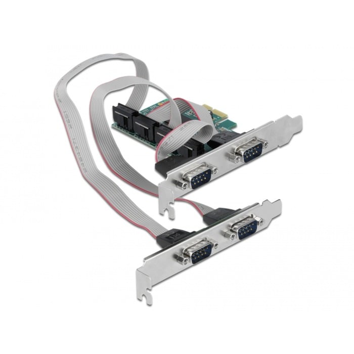 PCI Express Karte zu 4 x Seriell RS-232, Schnittstellenkarte von Delock