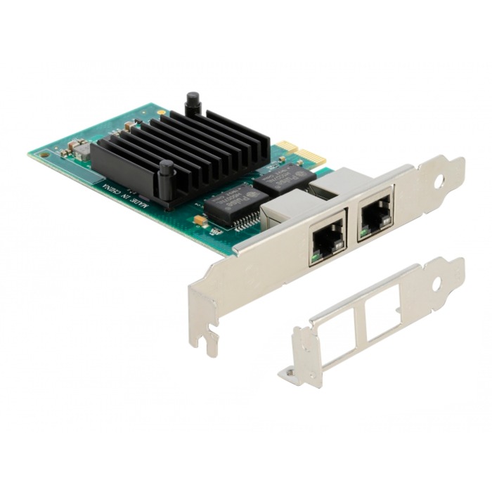 PCIe x1 auf 2x RJ45 Gbit, LAN-Adapter von Delock