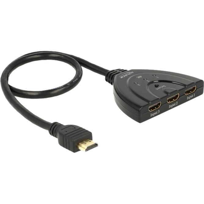 HDMI Switch 3x HDMI in > 1x HDMI out 4K von Delock