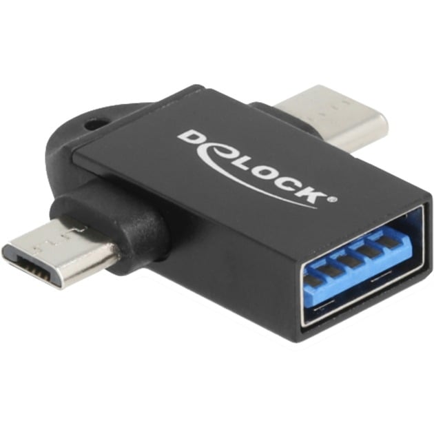 USB 3.2 Gen 1 Adapter 2 in 1, USB-A Buchse > USB-C + Micro-USB B, OTG von Delock