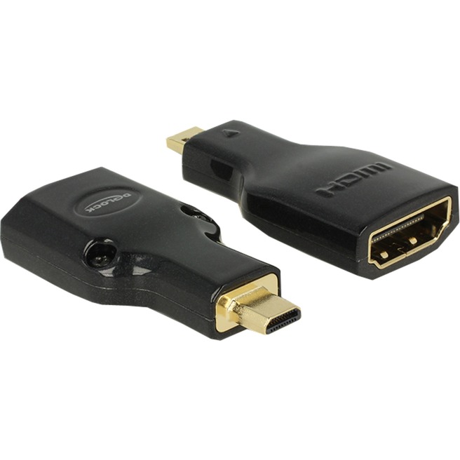 micro HDMI-D Stecker > HDMI-A Buchse 4K, Adapter von Delock