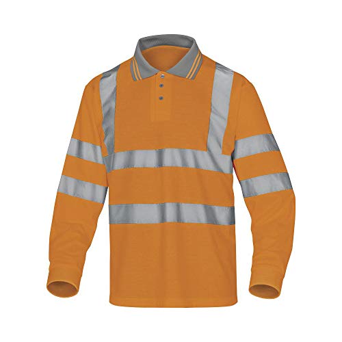 Delta Plus METEOORTM Warnschutz Poloshirt aus Polyester, Neonorange, Größe M von Delta Plus