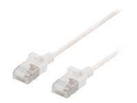 DELTACO - Patchkabel - RJ-45 (Stecker) auf RJ-45 (Stecker) - 2 m - U/FTP - CAT 6a - halogenfrei, vergossen, knotenfrei - weiß von Deltaco