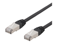 DELTACO - Patchkabel - RJ-45 (Stecker) auf RJ-45 (Stecker) - 5 m - SFTP - CAT 6 - geformt, innen/außen - schwarz von Deltaco