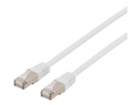 DELTACO - Patchkabel - RJ-45 (Stecker) auf RJ-45 (Stecker) - 5 m - gefaltetes ungeschirmtes Twisted Pair (F/UTP) - CAT 6a - halogenfrei, geformt - weiß von Deltaco