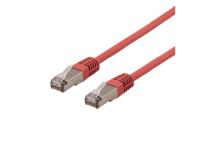 DELTACO STP-61RAU - Patchkabel - RJ-45 (han) til RJ-45 (han) - 1 m - U/FTP - CAT 6a - halogenfri, formet - rød von Deltaco