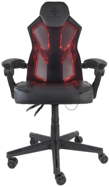 LED Gaming Chair schwarz von Deltaco